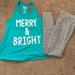 Christmas Pajama Set - Tank & Leggings NWOT